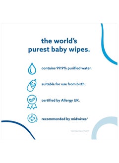 ماركة غير محددة مناديل الأطفال من Waterwipes Mega Value Box عبوة من 12 كيسًا × 60 منديلًا 720 منديلًا - أبيض  - Image 2