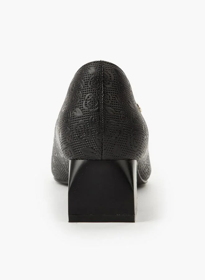 Flora Bella By Shoexpress BLACK Flora Bella Women Block Heel Pumps for Women | Best Price UAE