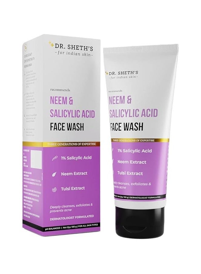 دي آر. شيث'س غسول الوجه بزيت النيم وحمض الساليسيليك من دكتور شيث 100 مل - Image 1