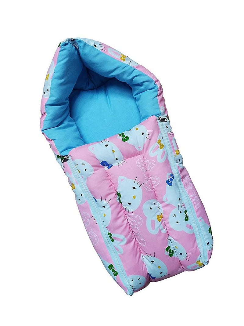 DEPURIKA Sharma Clothing Cotton 29.52x17.71x3.93 inches Sleeping and Carry Bag,Kitty Pink - Image 1