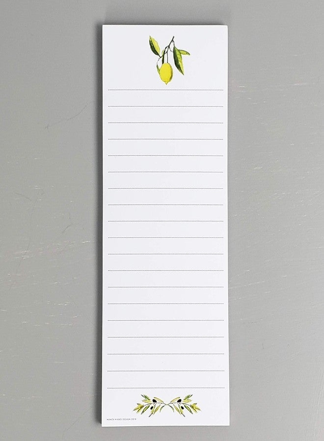 Nancy Nikko Lemon and Olive Branch Refrigerator Notepads - Set of 2 Pads - Image 2