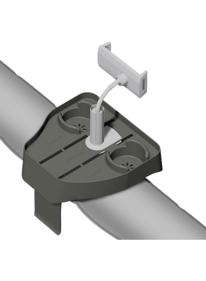 HOMESTAR 3-In-1 Tray Table With Cup Holder & Phone Stand - Adjustable Hot Tub Caddy For Outdoor Inflatable Pool And Spa - Essential Adult Spa Accessory With Drink Holder For Ultimate Relaxation, Essential Hot Tub Accessory For Adults - Image 2