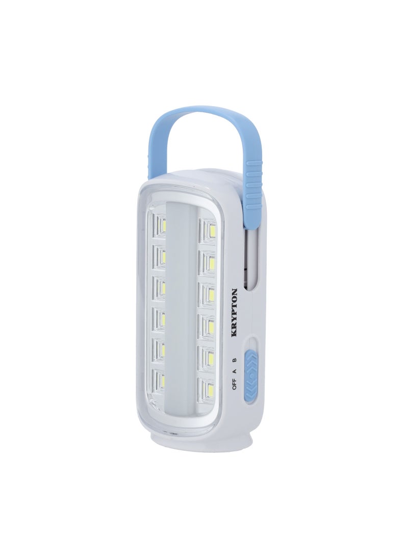 KRYPTON - Krypton Rechargeable LED Lantern White with Blue - Image 1