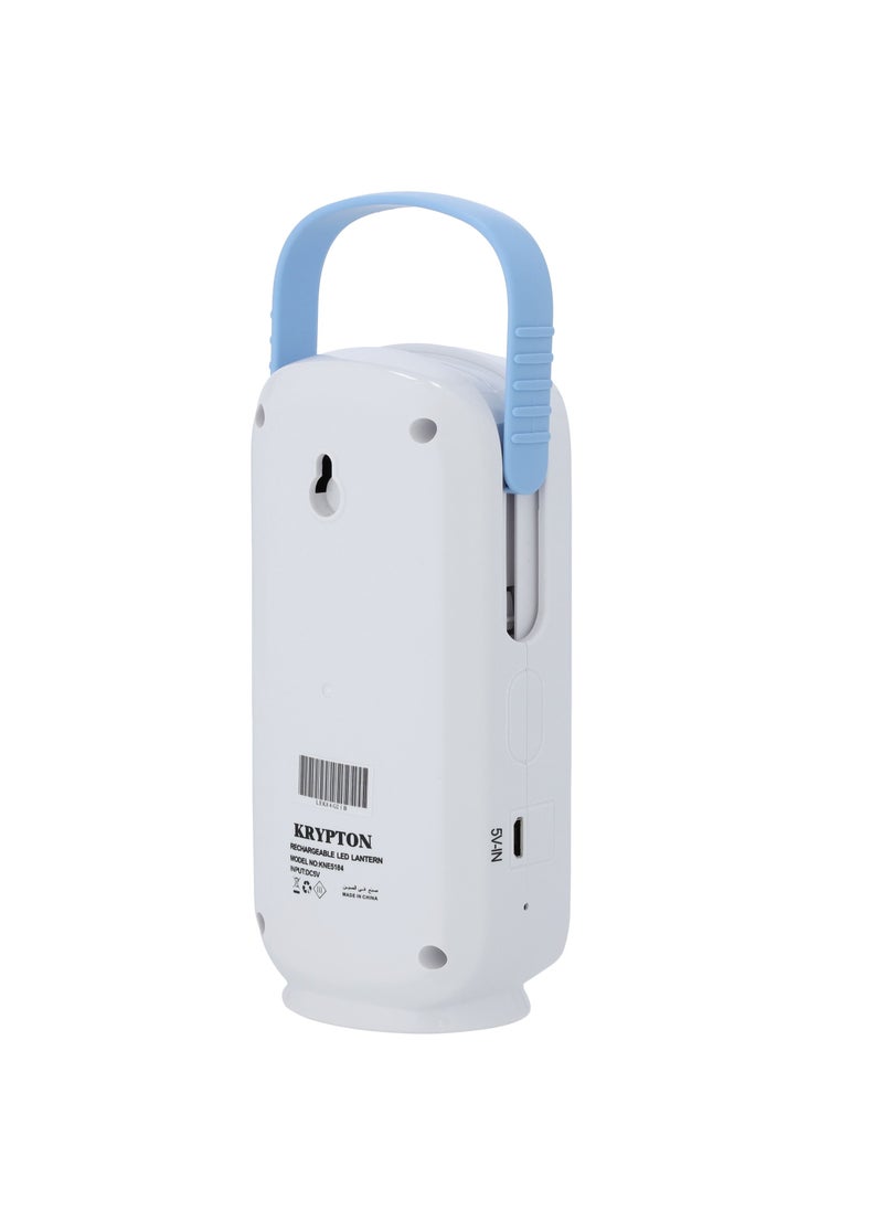KRYPTON - Krypton Rechargeable LED Lantern White with Blue - Image 1