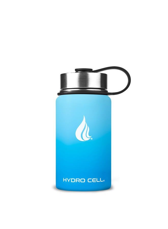 HYDRO CELL Stainless Steel Insulated Water Bottle with Straw - For Cold & Hot Drinks - Metal Vacuum Flask with Screw Cap and Modern Leakproof Sport Thermos for Adults (Sky/Blue 14oz) - Image 3