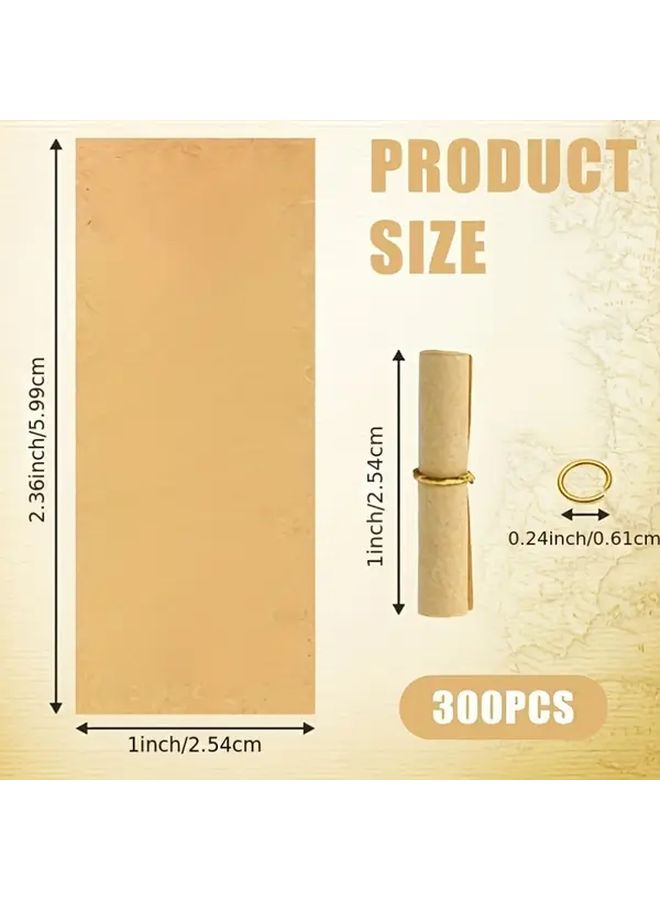 Red Mini Vintage Scroll Paper With Metal Caps 300 Pack Writable DIY For Invitations Party Favors - Image 3