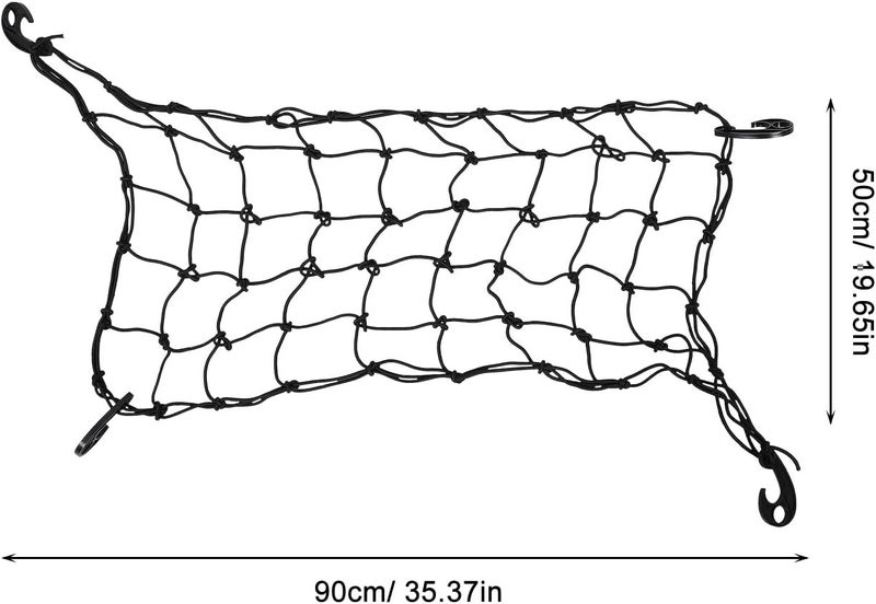 PATKAW Car Roof Cargo Net 5mm Rubber Strap 90x50cm, Elastic Car Luggage Storage Organizer for SUV Truck Bed, Automotive Exterior Accessories for Secure Roof Transport - Image 2