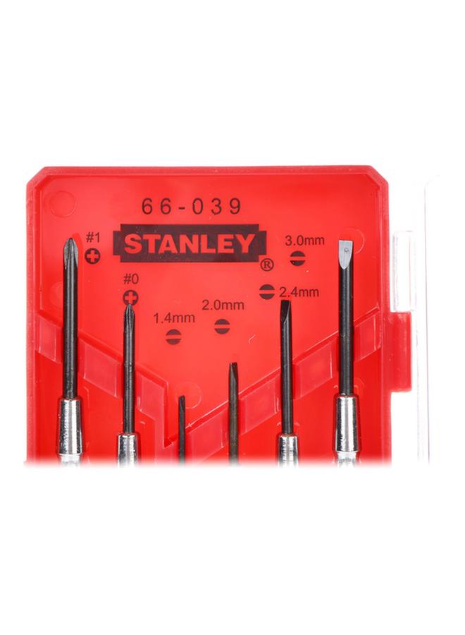 Stanley 6-Piece Precision Screwdriver Set Black and Silver STHT66039-8 - Image 3