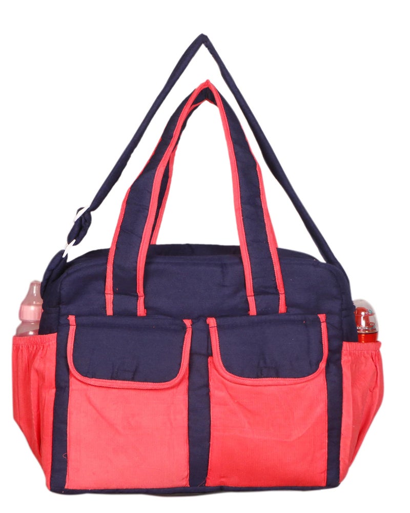 Unique Ideas New Born Baby Multipurpose Polyester Diaper/Mother Bag with Holder Diaper Changing Multi Compartment (Light Red, Medium)(Pack of 1) - Image 2