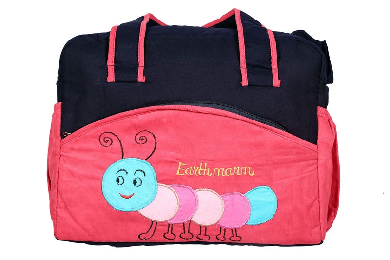 Unique Ideas New Born Baby Multipurpose Polyester Diaper/Mother Bag with Holder Diaper Changing Multi Compartment (Light Red, Medium)(Pack of 1) - Image 3
