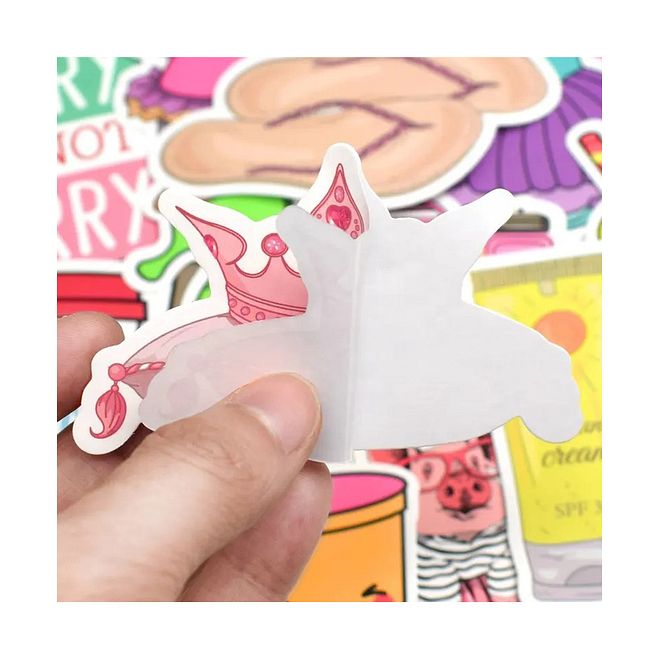 Essen Waterproof Beach Style Stickers Set - Vinyl PVC, Sun-Proof, for Laptops, Skateboards, Cases - 50pcs - Image 5