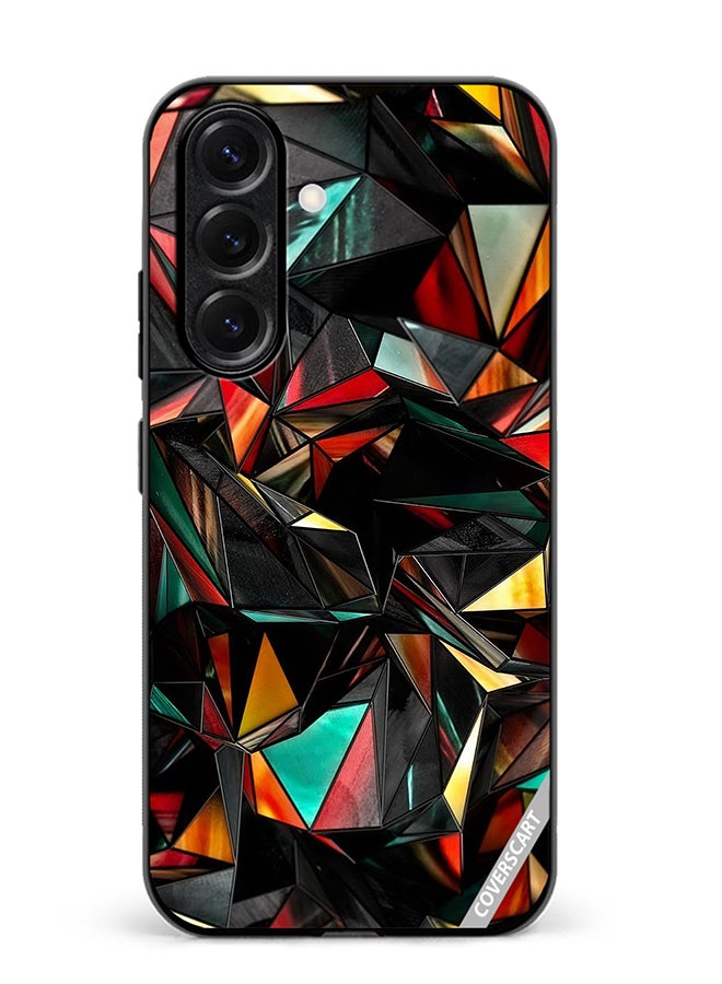 VR CREATIVE Protective Case Cover For Samsung Galaxy S25 Polygon Abstract Design Multicolour