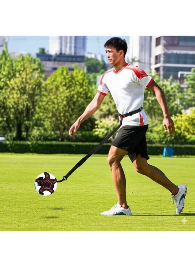 NOVOLAN Soccer Kick Trainer, Hands-Free Adjustable Solo Soccer Trainer for Enhanced Control Skills, Versatile Practice Equipment for Soccer, Volleyball, Rugby, Adjustable Waist Belt for Kids & Adults - Image 1