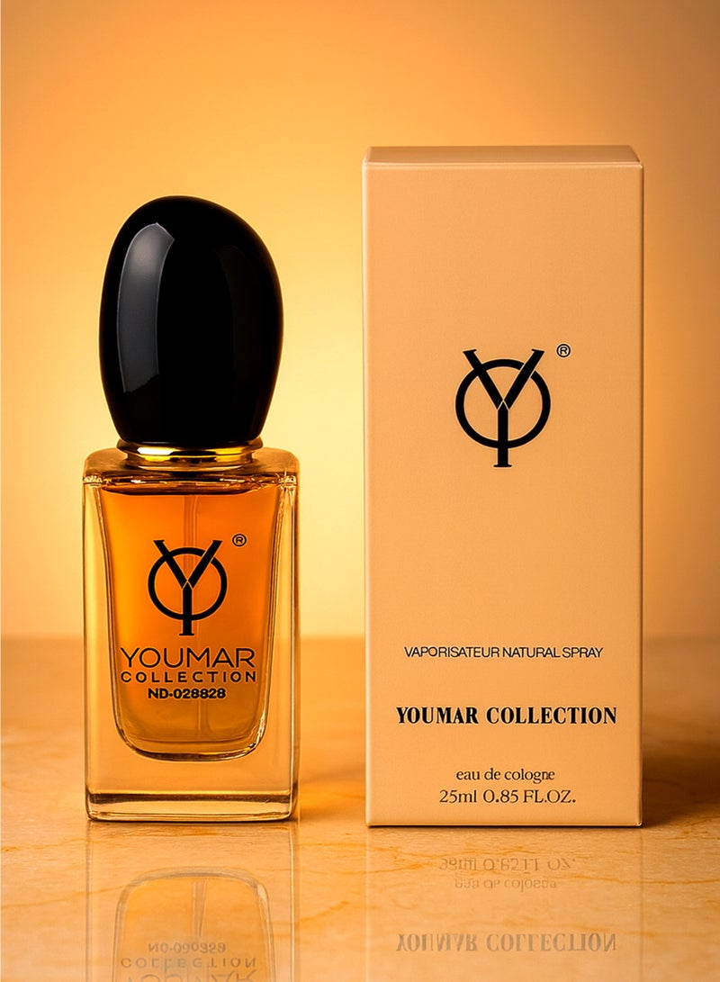 يومار عطر فاخر للنساء من مجموعة يومار رقم 8828، 25 مل | عطر فاخر للنساء برائحة خشبية وفانيليا وباتشولي لإطلالة أنيقة يومية | أفضل عطر للنساء - Image 1
