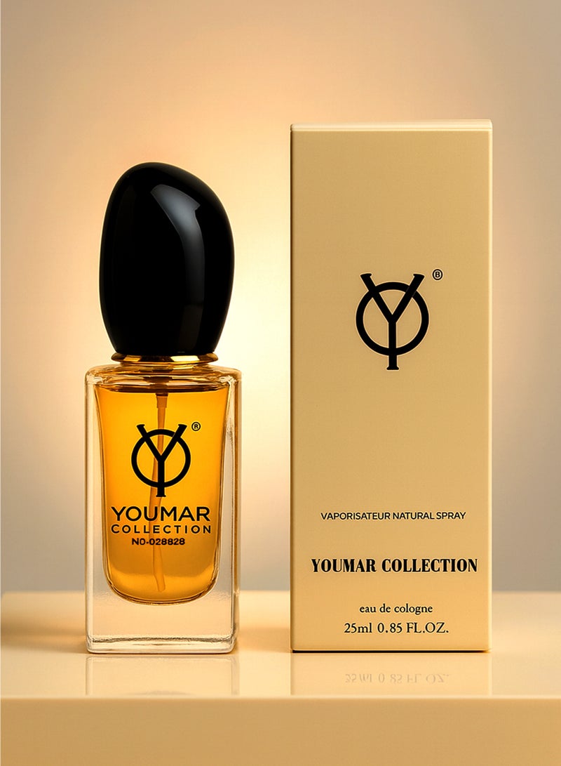 يومار عطر فاخر للنساء من مجموعة يومار رقم 8828، 25 مل | عطر فاخر للنساء برائحة خشبية وفانيليا وباتشولي لإطلالة أنيقة يومية | أفضل عطر للنساء - Image 3