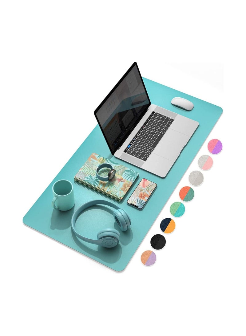 Cool Baby COOLBABY Office Desk Pad, Ultra Thin Waterproof Gaming Mouse Pad, Dual Use Desk Writing Mat Extended Keyboard Pad(80*40 CM，Blue + Green)  - Image 1