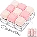 ILHSTY Keyboard Fidget Toy Clicker Fidget Keychain 9in1 Stress Relief Desk Toys Decompression Button Keyboard with Removable Keycaps Anxiety Relief Valentines Day Gifts for Adult 2 ColorMix Pink - Image 2