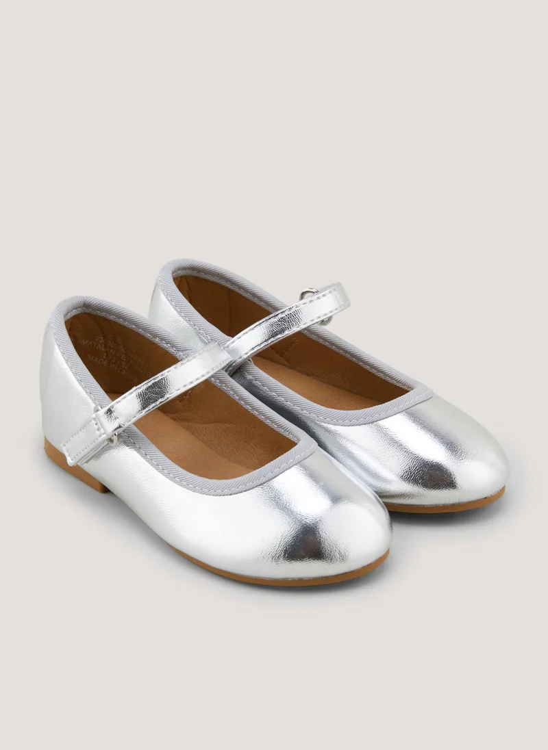 Matalan Girls Silver Ballet Shoes