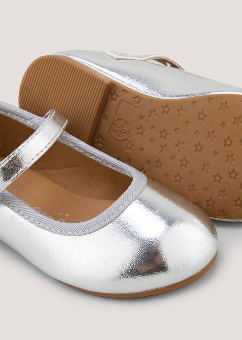 Matalan Girls Silver Ballet Shoes