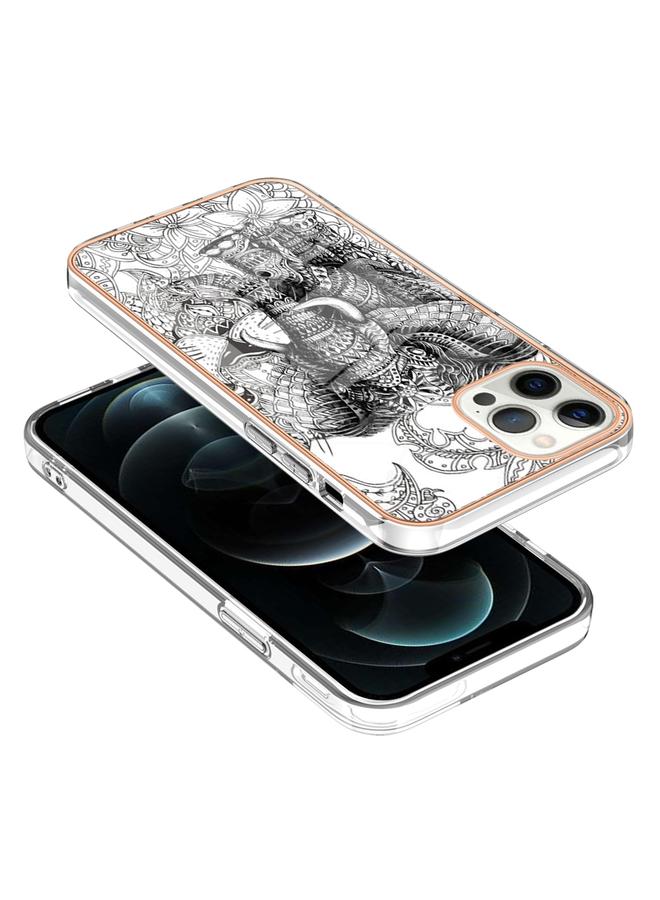 Zaboon Case For iPhone 12 Pro Max Electroplating Marble Dual-side IMD Phone Case - Image 3