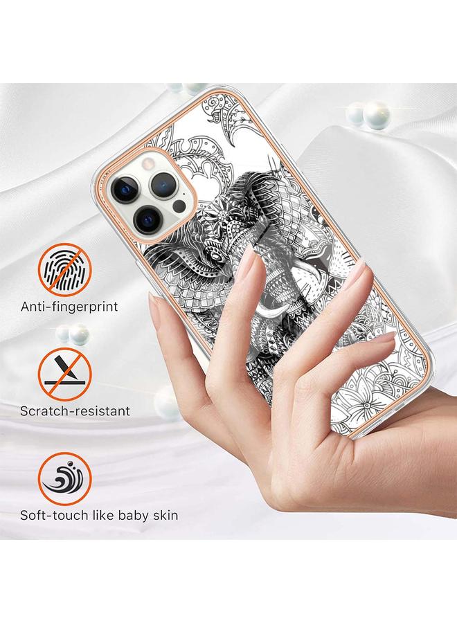 Zaboon Case For iPhone 12 Pro Max Electroplating Marble Dual-side IMD Phone Case - Image 5