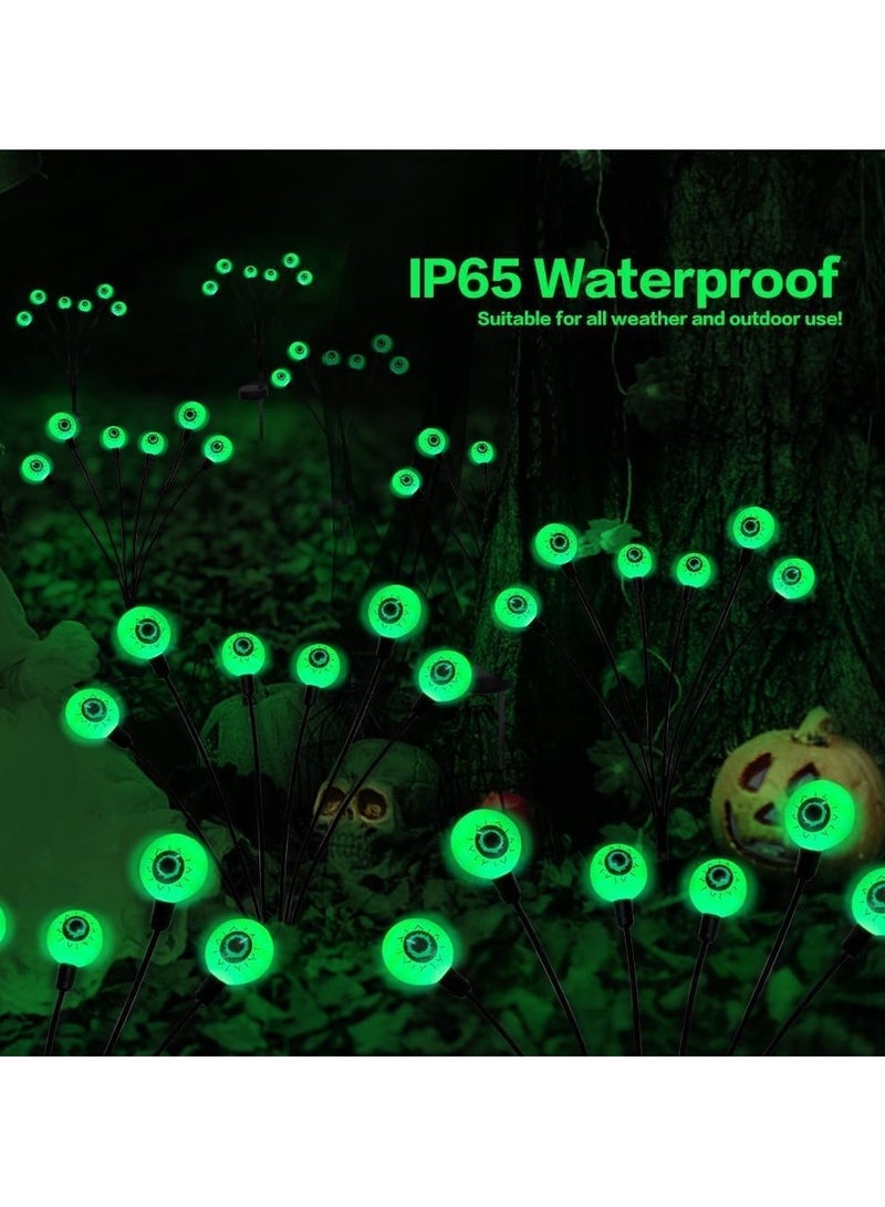 BrainGiggles 6 PCS Eyeball Halloween Lights for Scary Halloween Décor, Solar-Powered, Glowing Yard Decoration for Creepy Nighttime Effects | Halloween Decorations Outdoor Lights for Yard and Garden - Image 5