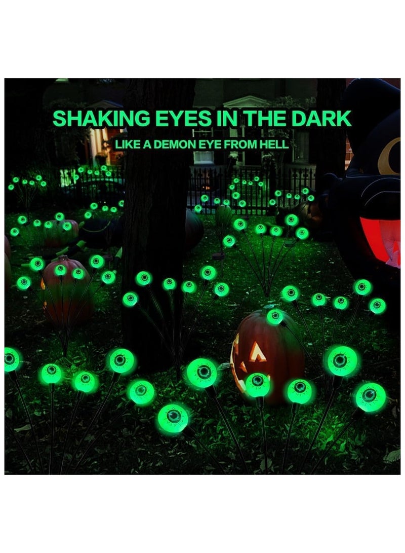 BrainGiggles 6 PCS Eyeball Halloween Lights for Scary Halloween Décor, Solar-Powered, Glowing Yard Decoration for Creepy Nighttime Effects | Halloween Decorations Outdoor Lights for Yard and Garden - Image 4