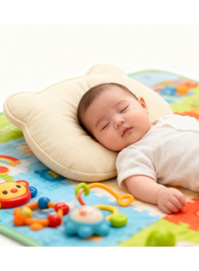 ميكسد وسادة سفر الطفل ، ناعمة ومريحة مسند رأس الطفل حديث الولادة تمنع هيد عربة الطفل حوض إدراج رأس ورقبة دعم تصميم مسطح ناعم ومريح - Image 5