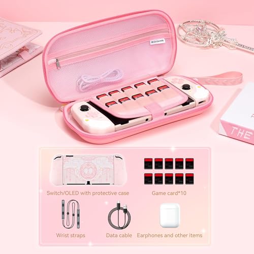 GeekShare Switch Carrying Case for Switch/OLED,Portable Switch Case, Slim Hardshell Travel Carrying Case fit Switch Console & Game Accessories - Star Wings Series - Image 2