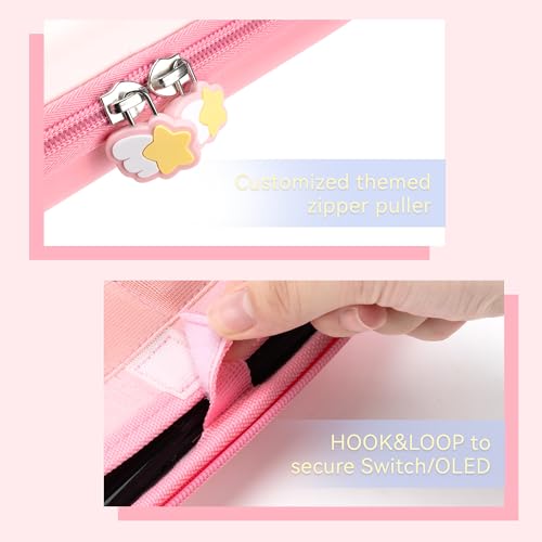 GeekShare Switch Carrying Case for Switch/OLED,Portable Switch Case, Slim Hardshell Travel Carrying Case fit Switch Console & Game Accessories - Star Wings Series - Image 5