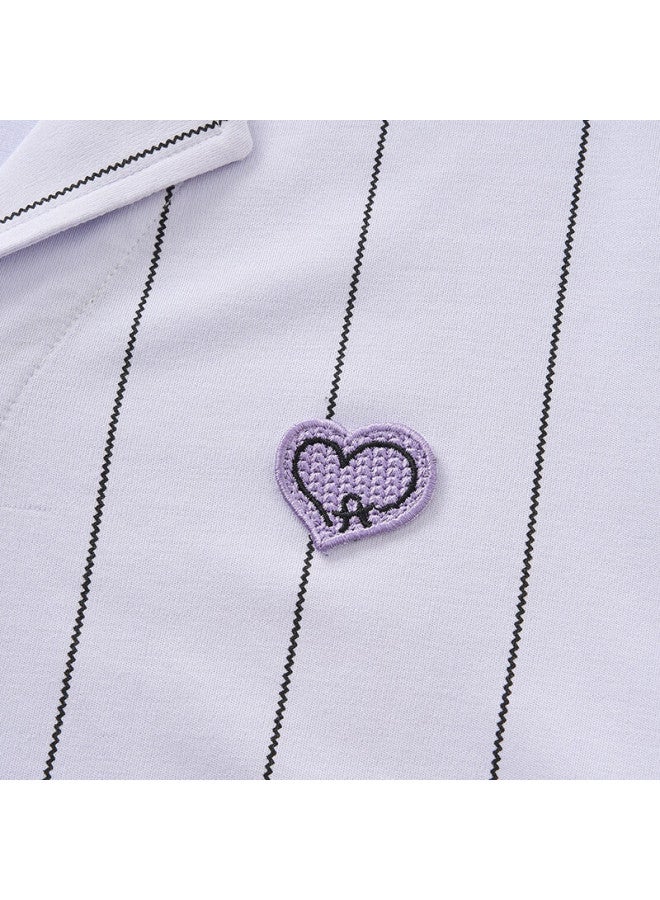 Fenton Fenteng Soft Breathable Cotton Skin-friendly Autumn New Couples Striped Pajama Set For Men And Women - Image 3