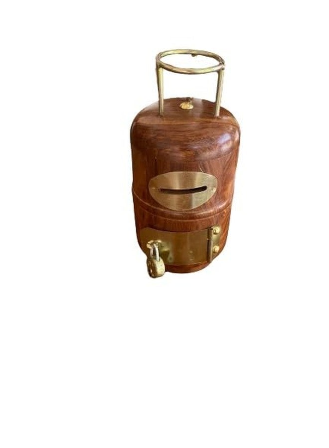 DVAITRAM Handmade Wood Money Bank - Coin Saving Box - Piggy Bank - Gifts for Kids, Girls, Boys & Adults, Antique, Brown - Image 1