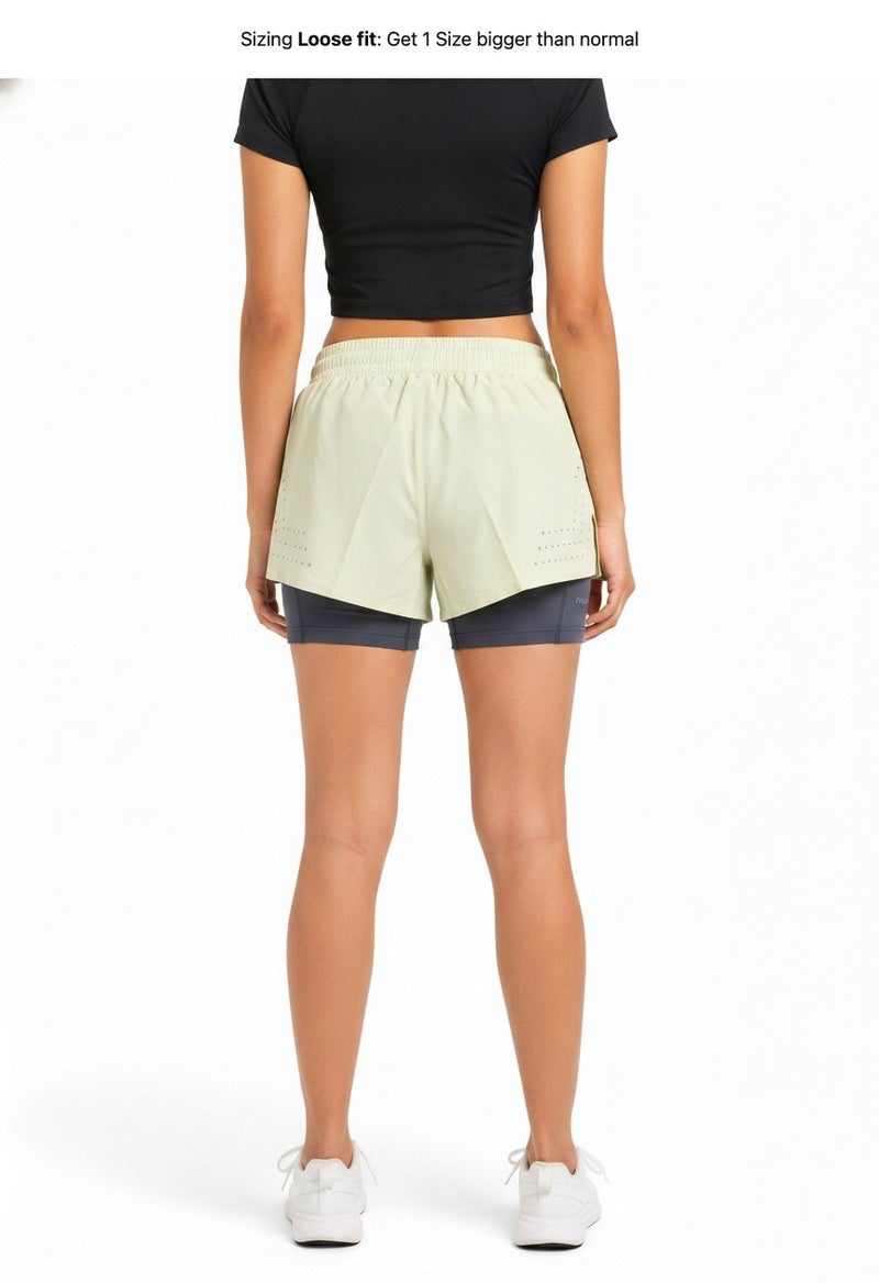 Prima Ace Women's Shorts Gym Addict Premium Light Green - Image 4