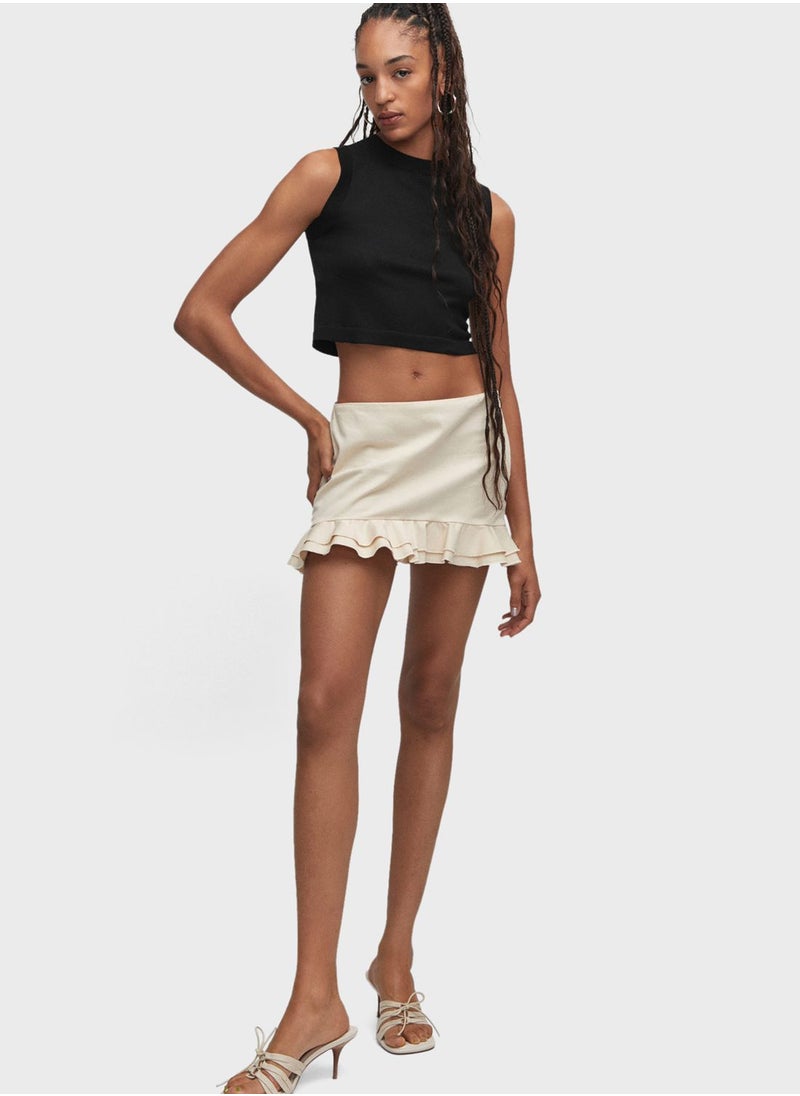 MANGO - Round Neck Crop Top - Image 1