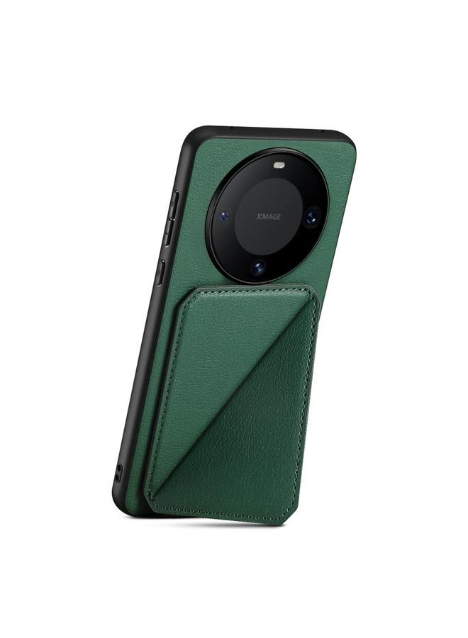 اس-توب جراب لهاتف Huawei Mate 60 Pro / Mate 60 Pro+ D04 جراب هاتف مزدوج الفتحات بنسيج جلد العجل - Image 3