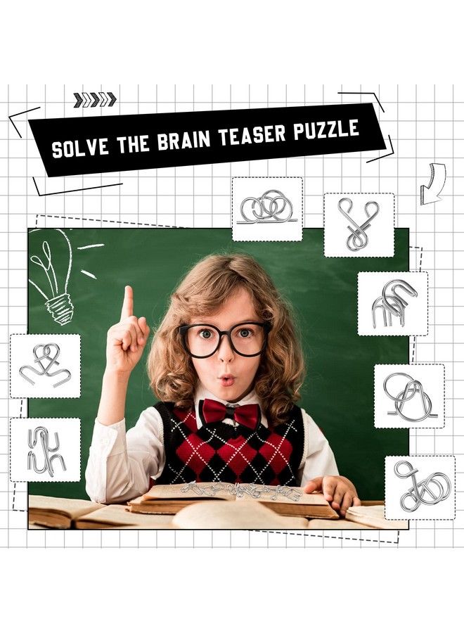Yilloog Metal Brain Teaser Puzzles Set Of 36 With Pouch Steel Iq Puzzle Games Physics Mind Metal Puzzles For Adults Basket Stocking Stuffers For Teen Boys Girls Kids Desk Trinkets Challenge Gifts - Image 4
