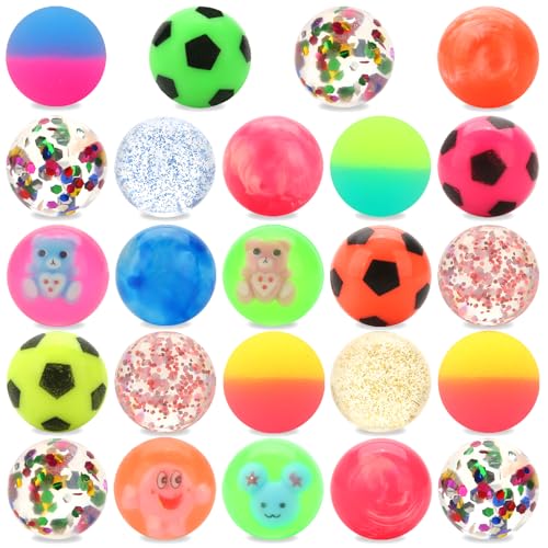 JYXT 24pcs Bouncy Balls for Kids Treasure Box Toys for Classroom Party Favors for Toddlers Kids 35 48 812 Birthday Christmas Goodie Bag Stuffers Gifts - Image 1