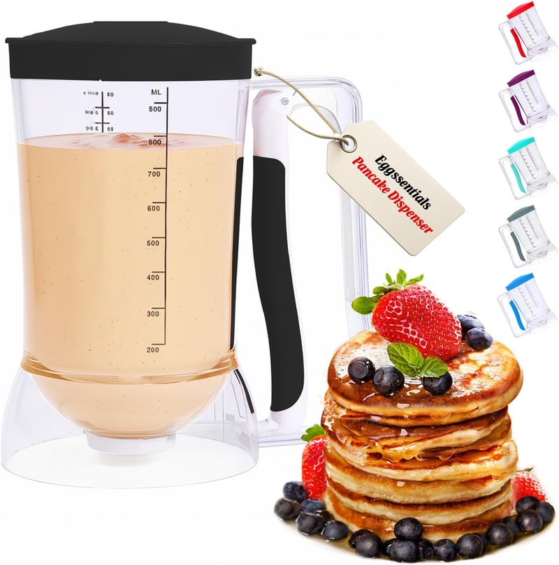 Eggssentials – Pancake Batter Dispenser, Batter dispenser with Squeeze Handle Mess-Free, Cupcakes, Waffles & More – Durable, Easy-Pour Pancake Dispenser Bottle for Smooth Baking - Image 1