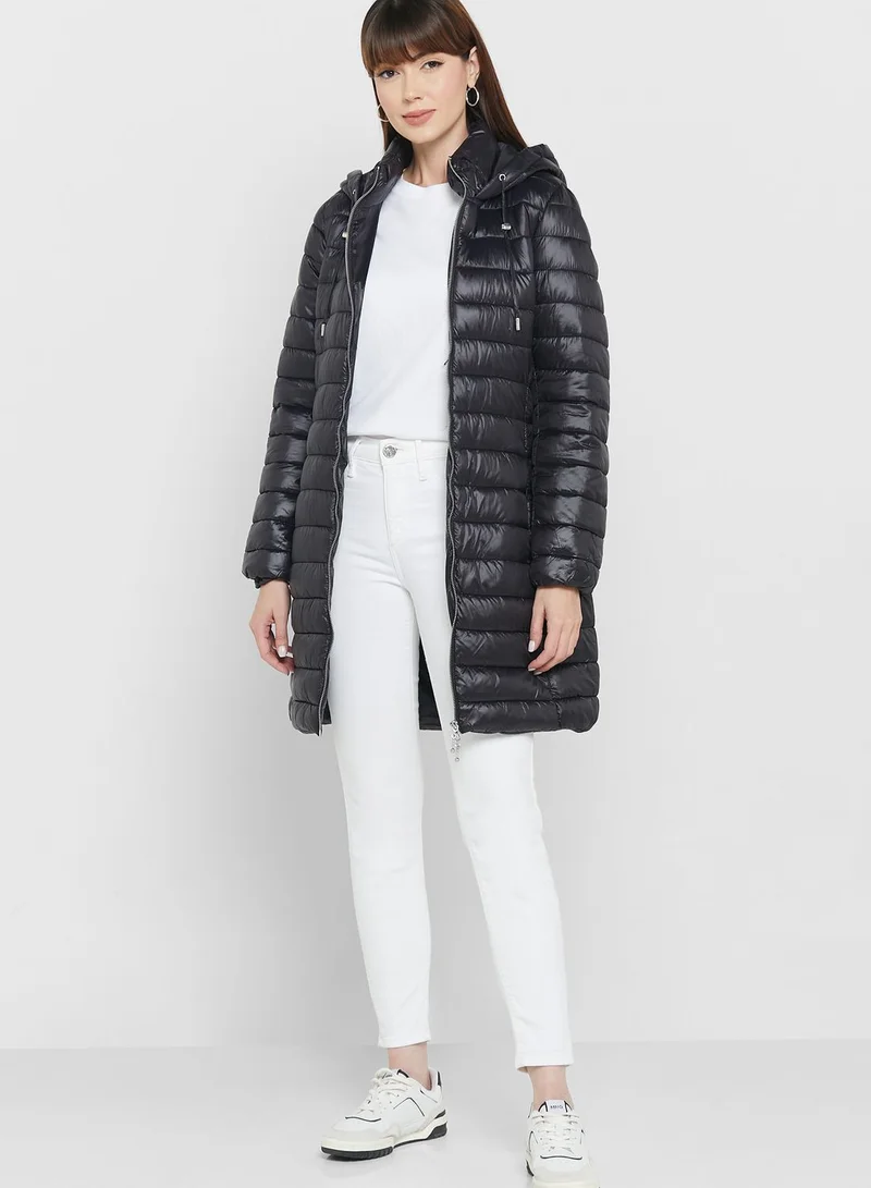 ONLY Belt Detail Quilted Coat