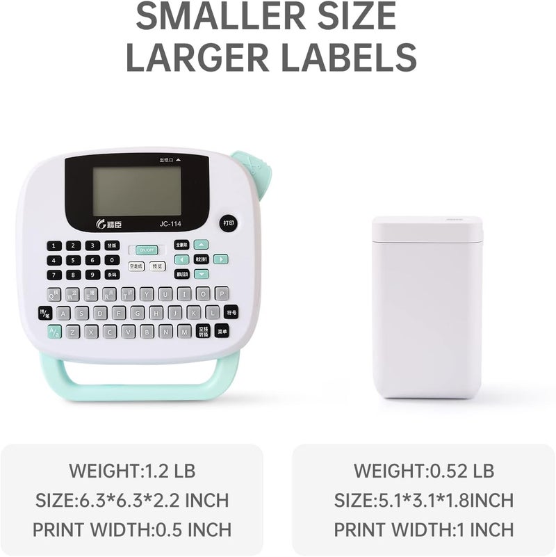 Fade proof Label Maker Machine with Tape D101 Label Printer 0.5 to 1 Inch Wide Wireless Connection Multiple Templates Available for Phone Pad Easy to Use Office Home Organization USB Rechargeable Carefully engineered build - Image 2