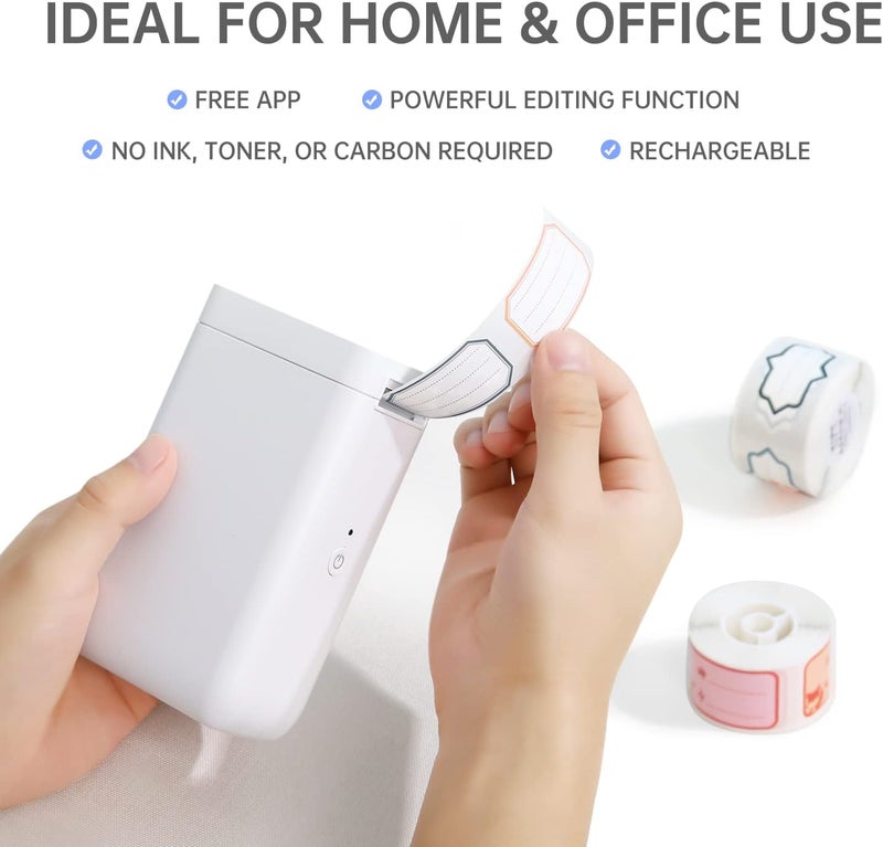 Fade proof Label Maker Machine with Tape D101 Label Printer 0.5 to 1 Inch Wide Wireless Connection Multiple Templates Available for Phone Pad Easy to Use Office Home Organization USB Rechargeable Carefully engineered build - Image 5