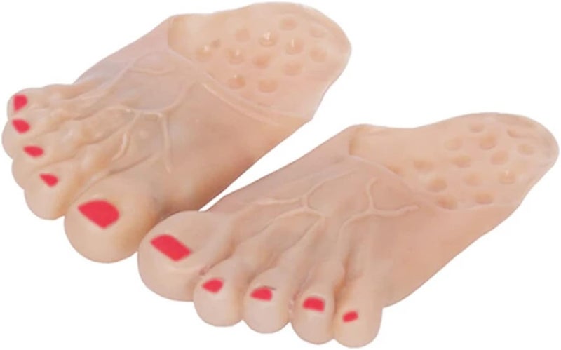 BinaryABC Halloween Jumbo Bare Feet Monster Feet Slippers,Halloween Cosplay Costume Props(Skin Color) - Image 1