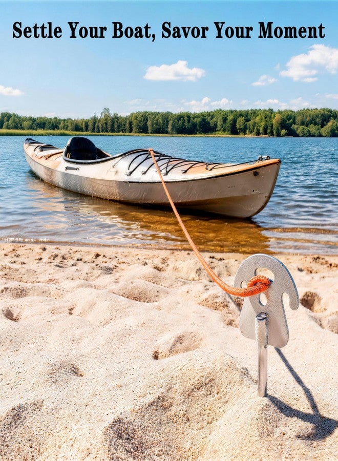 sailpref 17" Sand Anchor for Boats, 316 Stainless Steel Screw in Boat Anchor for Beaches, Shallow Water, Sandbar, Perfect for Jet Skis, Pontoon, and Kayaks, Gift for Boat Owner - Image 2