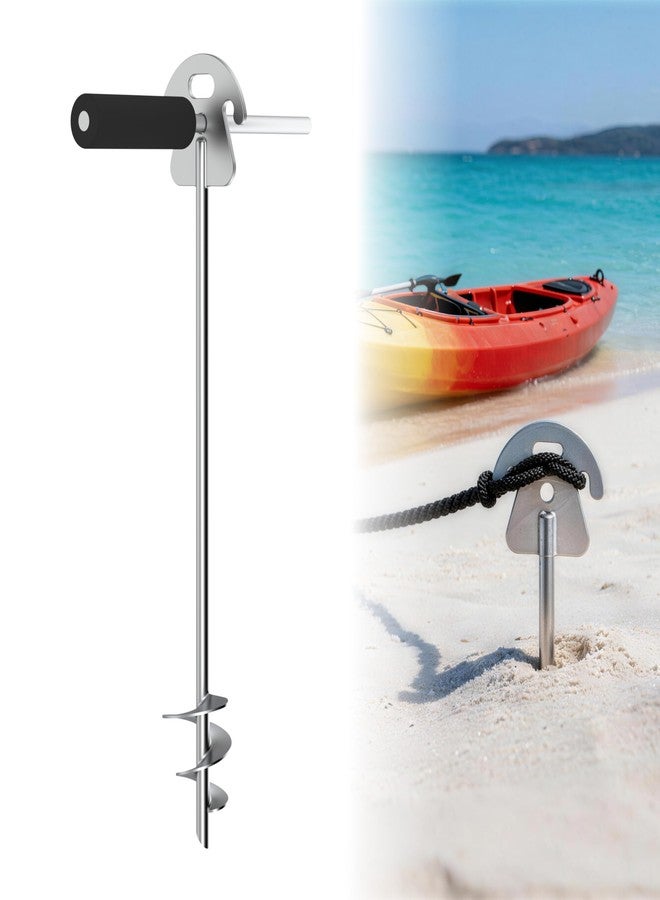 sailpref 17" Sand Anchor for Boats, 316 Stainless Steel Screw in Boat Anchor for Beaches, Shallow Water, Sandbar, Perfect for Jet Skis, Pontoon, and Kayaks, Gift for Boat Owner - Image 1