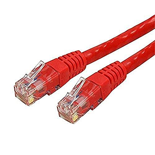 StarTech.com 20ft CAT6 Ethernet Cable - Red CAT 6 Gigabit Ethernet Wire -650MHz 100W PoE++ RJ45 UTP Molded Category 6 Network/Patch Cord w/Strain Relief/Fluke Tested UL/TIA Certified (C6PATCH20RD) - Image 5