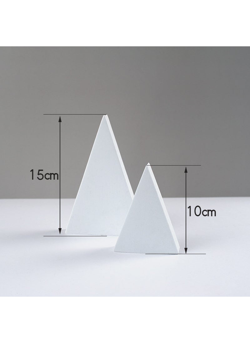 Generic - Cuboid Photo Props Ins 3D Ornament Decor White triangle 2 - Image 1