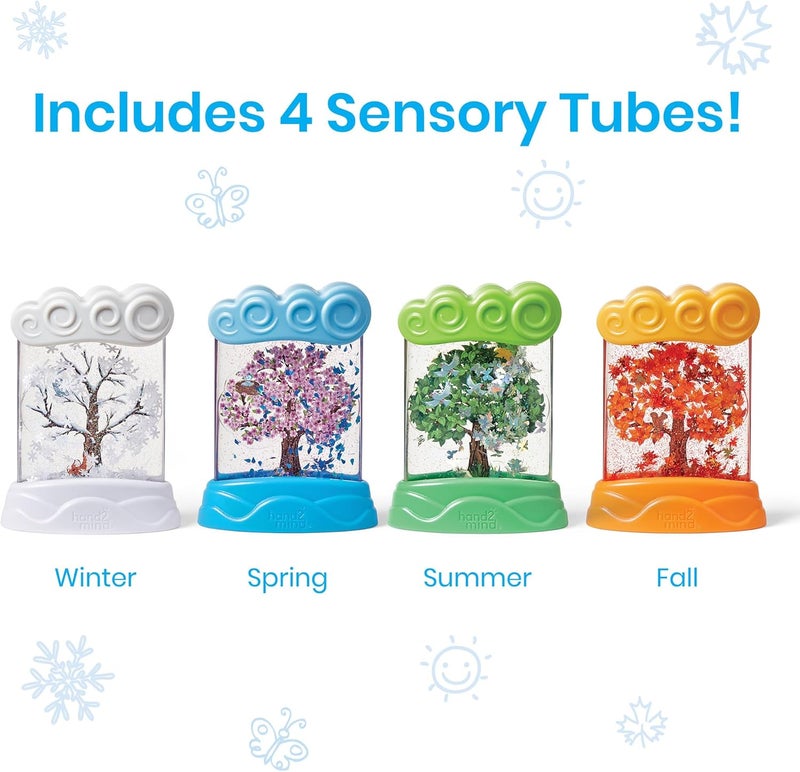 hand2mind hand2mind Changing Seasons Sensory Tubes Sensory Fidget Tubes Learning Weather for Kids Anxiety Calming Tools Occupational Therapy Toys Calm Down Corner Supplies Set of 4 95385  - Image 2