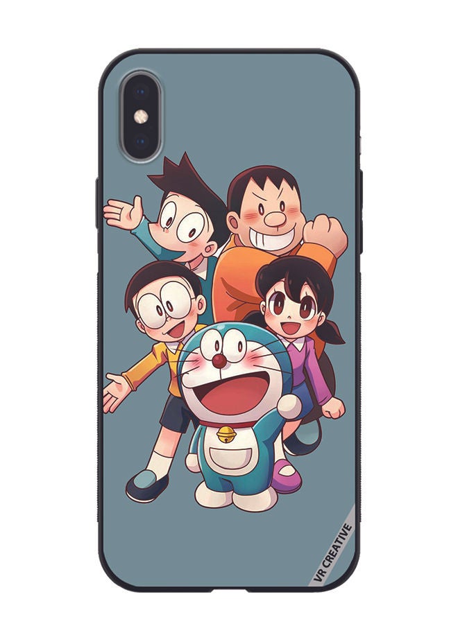 VR CREATIVE Protective Case Cover For Apple iPhone XS Max Doremon Design Multicolour - Image 1