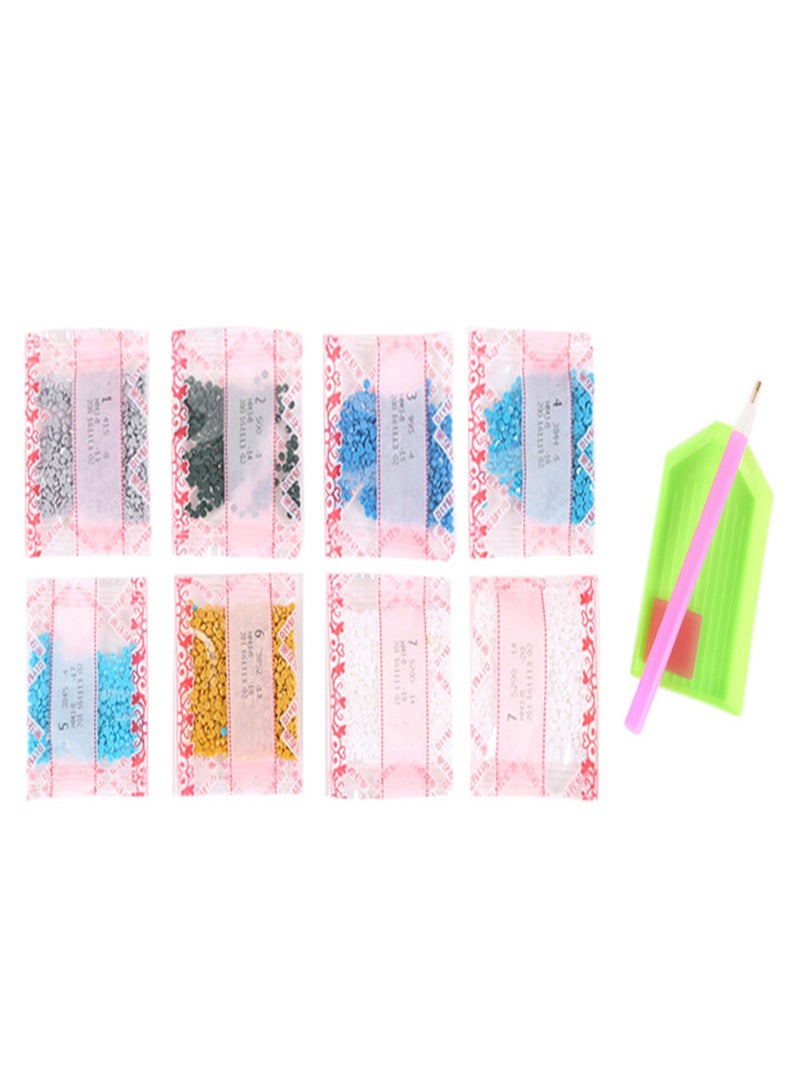 5D Special Shaped Diamond Leather Book Marker with Tassel DIY Embroidery Crafts  - Image 3