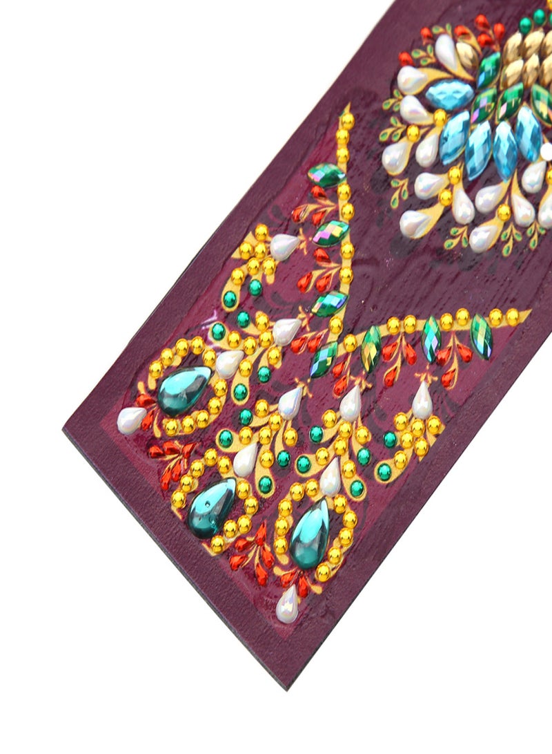 5D Special Shaped Diamond Leather Book Marker with Tassel DIY Embroidery Crafts  - Image 5